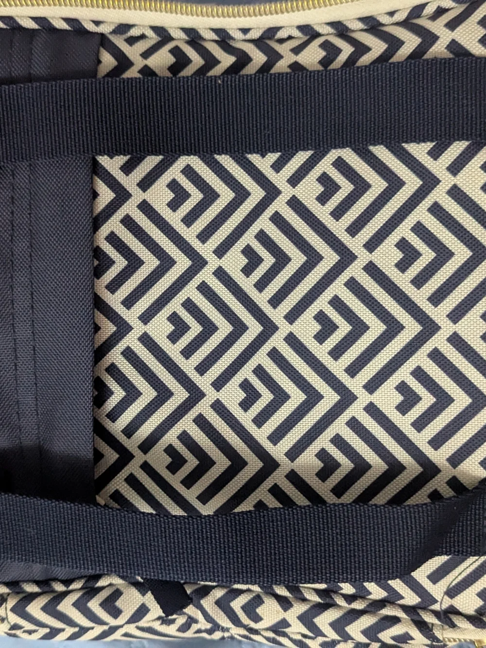Navy and White Lunch Bag